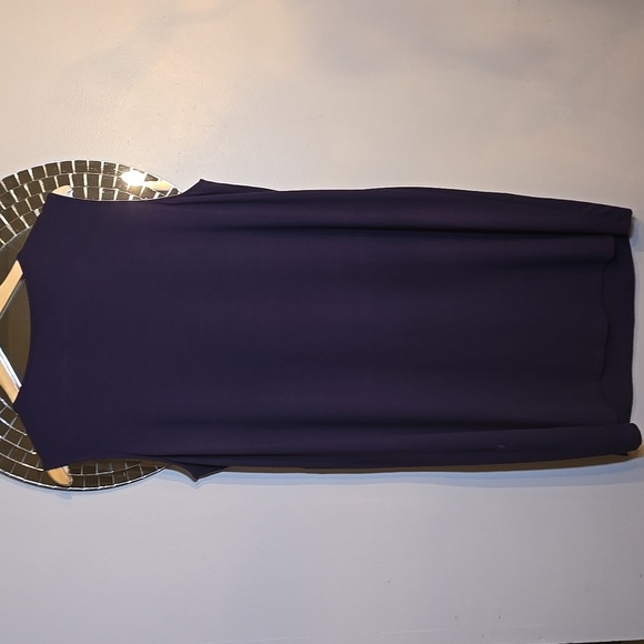 Eileen Fisher Viscose Rap Sleeveless Stretch  Midi Shift Dress - Picture 4 of 9